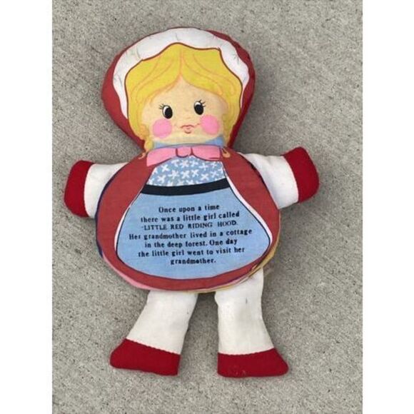 Vintage 1979 Dan-Dee Imports Little Red Riding Hood Flip Story Cloth Doll Book - Picture 1 of 9